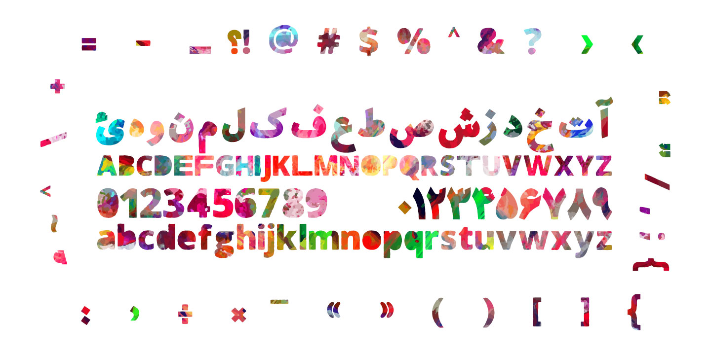 Buy Rangarang Arabic Latin Color Font - Si47ash Fonts - 47fonts.com by Shahab Siavash